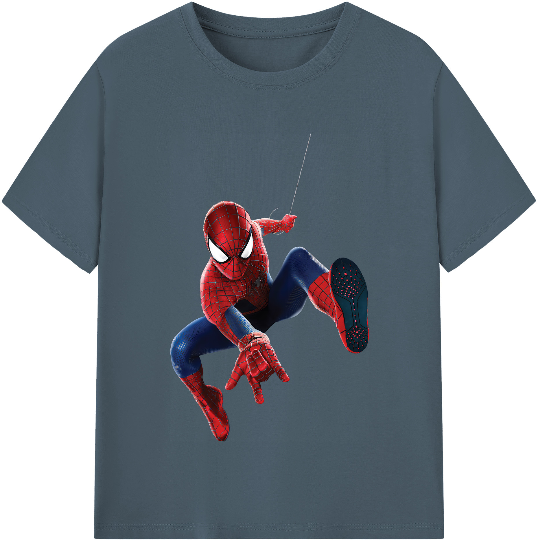 Spider Man スパイダーマン 綿100％半袖Tシャツ（フロントプリント）